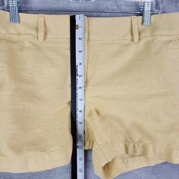 Women's Yellow Ann Taylor LOFT Shorts 4" Inseam Med Rise Size 4 - Picture 6 of 10